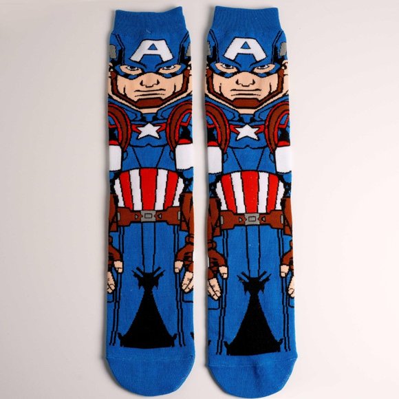 Avengers Endgame Captain America 360 Character Socks - Picture 2 of 6